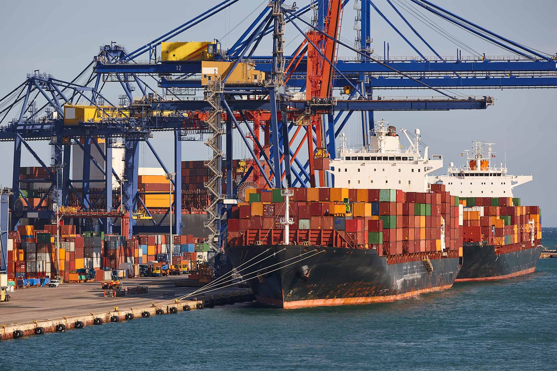 Containers on a Vessel, Symbolizing Global Cargo Shipping